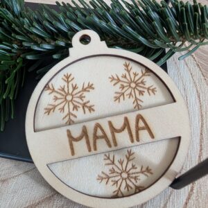 🎄 christbaumkugel mit gravur und name – 4mm naturholz deko